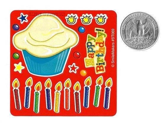 15 Pegatinas Hacer Cupcake Niño Cumpleaños Recompensa Fiesta Regalos Botín Bolsa Relleno Favor Foto 1 de 1