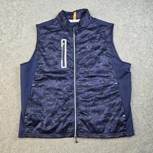 Peter Millar Vest Mens XL Blue Camo Hyperlight Fuse Golf Performance Sleeveless - Picture 1 of 22