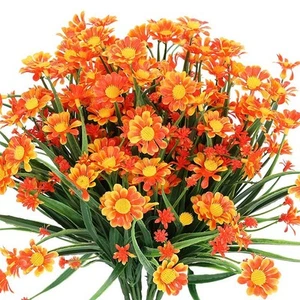 Flores artificiales de plástico 1 cintura ecológicas hojas verdes falsas Home Part - Imagen 1 de 18