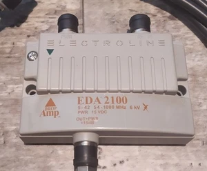 15 dB TV Antenna Digital Signal Booster Amplifier for HDTV with 10+ft Coax Cable - Picture 1 of 3