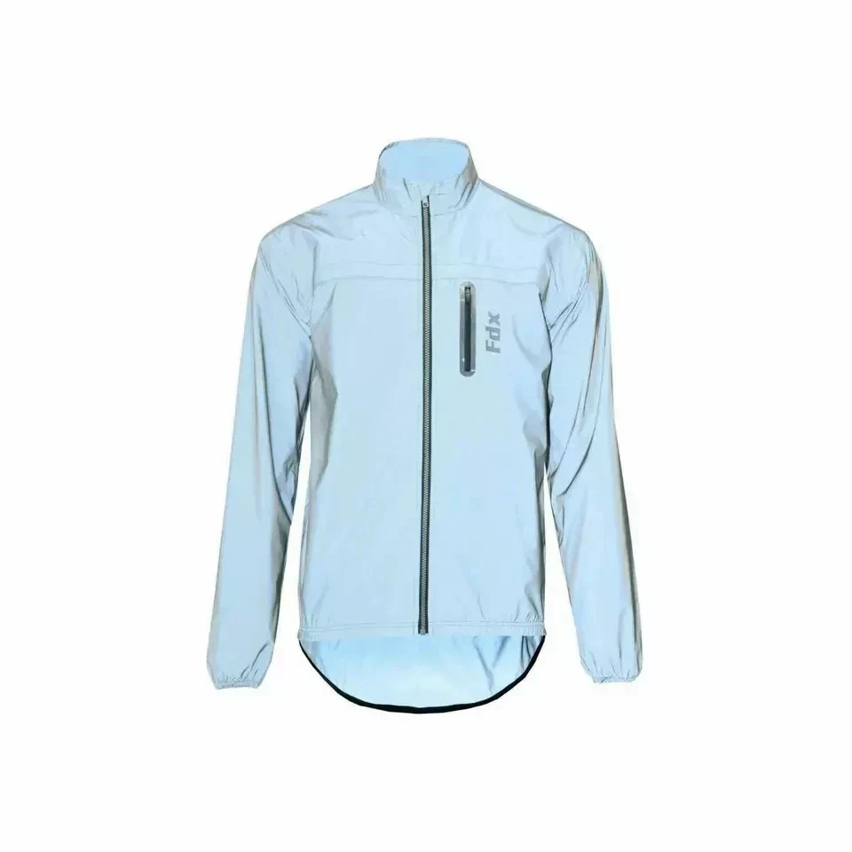 Men High Visibility Jacket 360 Reflective Cycling Waterproof Running Wind Coat - Image 1 of 4