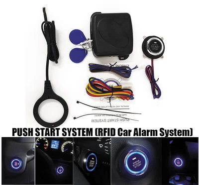 Автомобильный выключатель зажигания 12 В RFID-кнопка запуска двигателя стартовый комплект бесключевой вход - Изображение 1 из 4