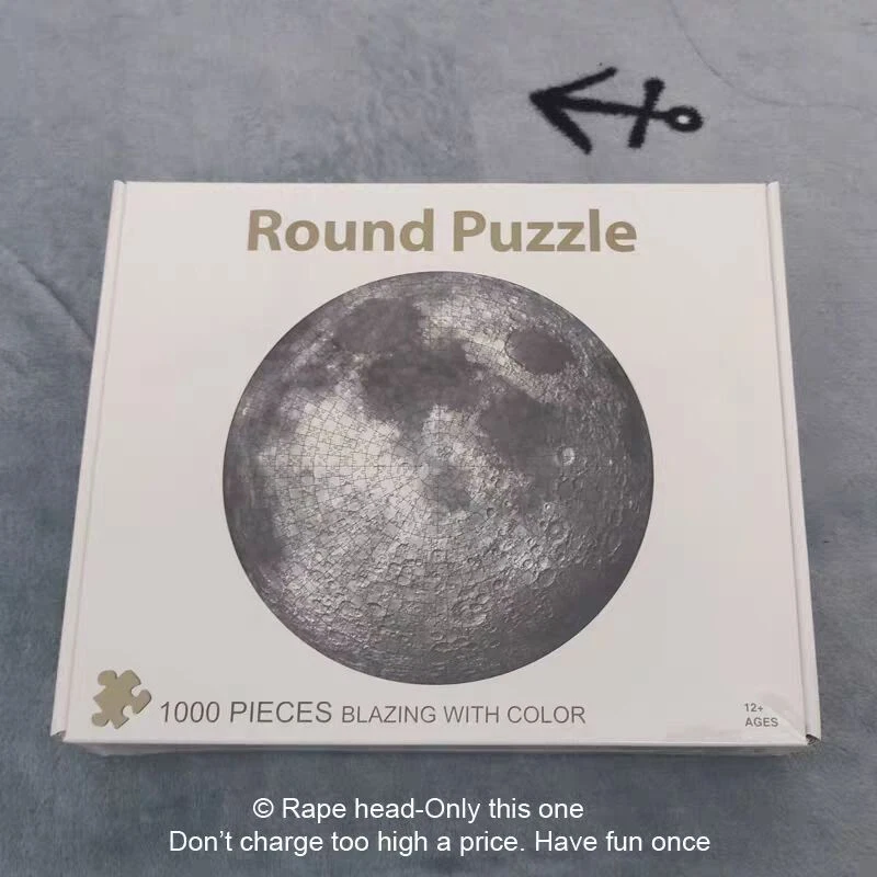 1000 peças quebra-cabeça lua adulto alta dificuldade estilo prata descriptografia - Imagem 1 de 4