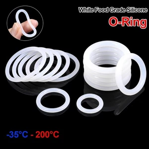 Food Grade White Silicone O-Ring O Ring, 10mm - 50mm OD, 1mm - 4mm Wire Diameter - Picture 1 of 9