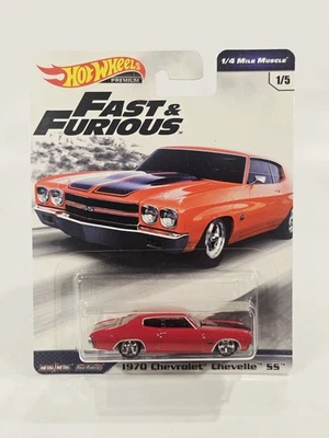 Hot Wheels Premium Fast & Furious 1970 Chevrolet Chevelle SS Red 1/4 Mile Muscle - Image 1 of 4