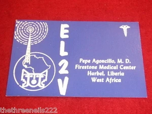 QSL RADIO CARD - EL2V - LIBERIA - 1976 - Picture 1 of 1