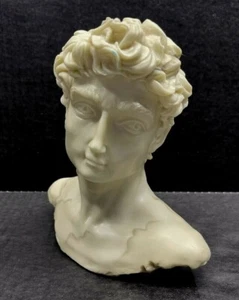 Decoline NY Bust Statue David Handmade Resin Material - Approximately 8" x 8" - Picture 1 of 8
