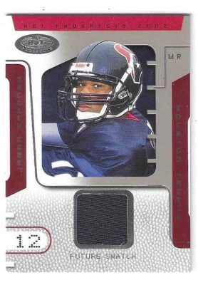 2002 HOT PROSPECTS JABAR GAFFNEY PLAYER WORN JERSEY #99 HOUSTON TEXANS 0191/1000 - Image 1 of 2