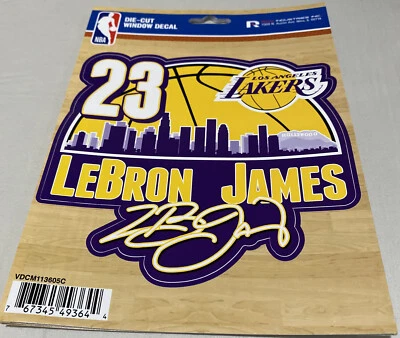 Los Angeles Lakers Lebron James 23 Rico Window Decal VDCM113605C - Image 1 of 4