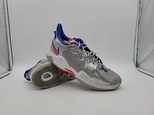 Nike PG 5 Paul George Clippers Metallic Silver CW3143-005 Mens S 10 Blue Sneaker - Picture 1 of 6