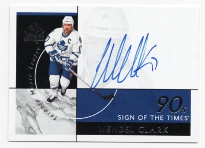 2020-21 SP Authentic Sign of the Times 90s 1990's Autograph ST90-WC Wendel Clark - Image 1 of 2