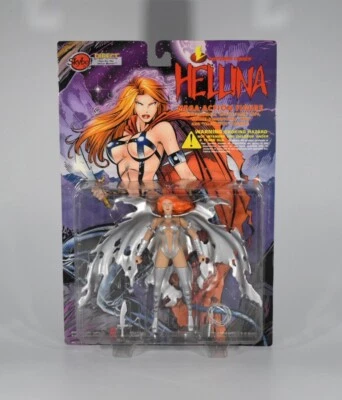 Figura de acción Skybolt Toys: Lightning Comics 1997 - Hellina (traje plateado) Foto 1 de 2