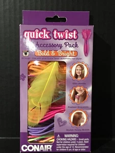 Conair Quick Twist Hair Accessory Pack Bold & Bright New - Picture 1 of 3