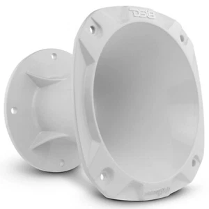 DS18 PRO-HA102 White Bolt-on Aluminum Driver Horn with 2" Throat - 4.8" Depth - Picture 1 of 4