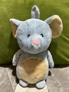 "Juguete de peluche raro Aurora bebé azul beige ratón 9"""  - Imagen 1 de 11