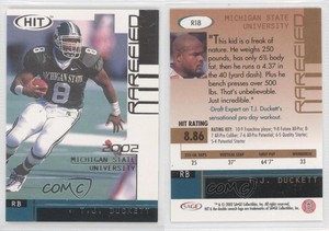 2002 SAGE Hit Rarefied Silver TJ Duckett #R18 Rookie RC