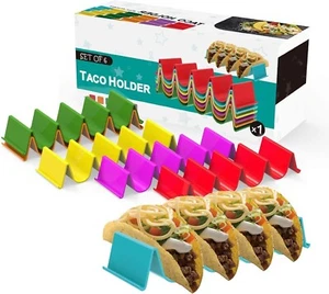 Taco Holder Stand Set of 6 Taco Rack Holders - Premium Taco Shell Holder Stand - Picture 1 of 7