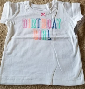 Camiseta Carter's 'Birthday Girl' - Niñas 9M - Blanca - Nueva con etiquetas - Imagen 1 de 1