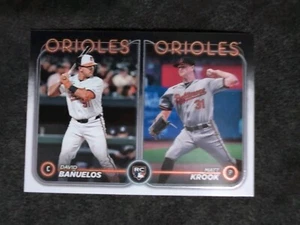 2024 Topps Update US315 David Bañuelos / Matt Krook Orioles Rookie Card Baseball - Bild 1 von 2