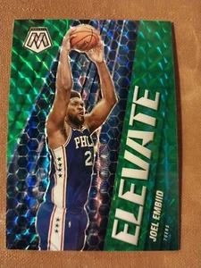 2020-21 JOEL EMBIID PANINI MOSAIC GREEN ELEVATE NBA CARD #20 76ERS KANSAS - Picture 1 of 2