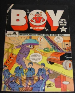 Boy Illustories Comics 76,1952,Crimebuster,Iron Jaw,Lev Gleason,Biro,Fine - Picture 1 of 3