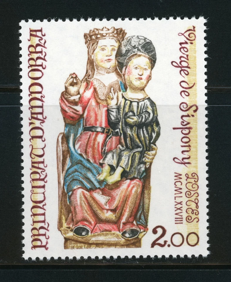 French Andorra Complete MNH Single #264 Virgin of Sispony Stamp - Image 1 of 1