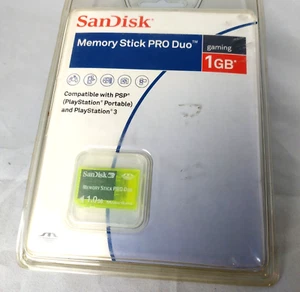 SanDisk 1 GB Memory Stick Pro Duo - SDMSG-1024-E17) Brand New In Box Yellow - Picture 1 of 1