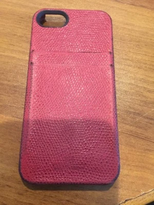 Estuche rígido de cuero tipo billetera HEX Solo con ranura para tarjeta de identificación para iPhone SE iPhone 5s rojo Foto 1 de 4