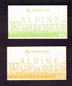 AUSTRALIA 1986 80c & $1 Alpine Flowers bookletsMUH - Picture 1 of 2