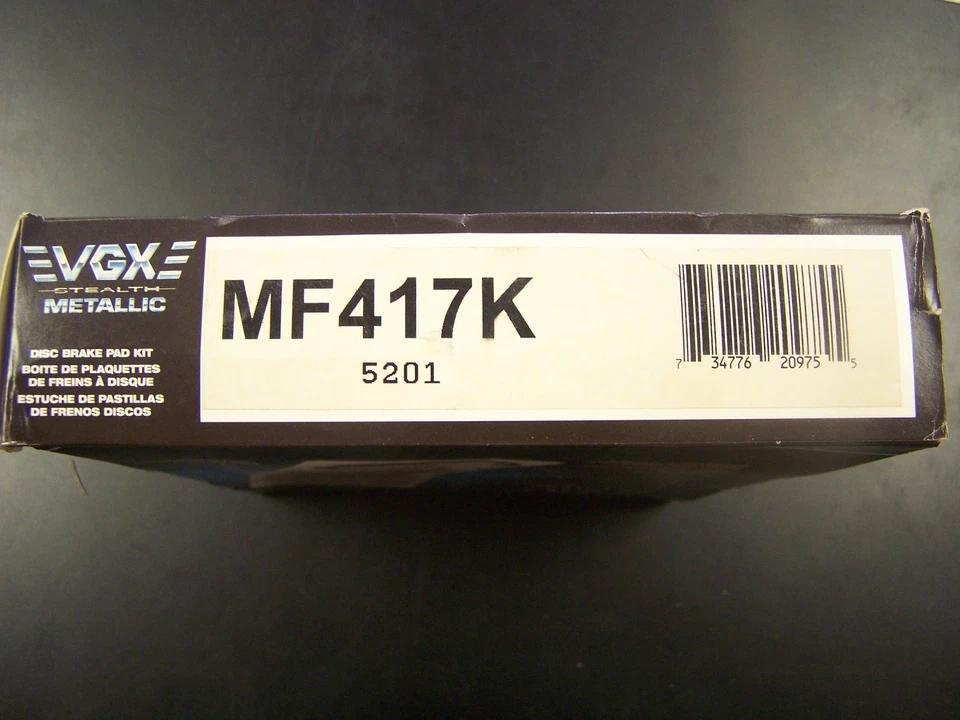 Kit de pastillas de freno delanteras VGX MF417K para Ford Thunderbird Mercury Cougar SC XR7 Foto 1 de 4