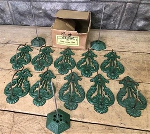 NOS Harfe Brief Dateien, Lot Metall Papier Spikes, Wandhalterung Quittung Rechnung Halter,  - Bild 1 von 10