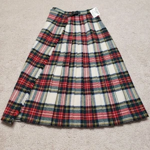 Vintage O'Neil of Dublin Kilt Women 10 Stewart Tartan Plaid Pleated 70s Wool - Picture 1 of 12