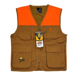 Browning Vest Men's Size XL Pheasants Forever Tan Blaze Orange REACTAR G3 New - Picture 1 of 9