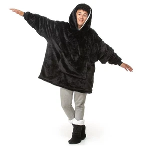 Huggle Manta Sudadera con Capucha ULTRA FELPA Forrada Sherpa TALLA ÚNICA Azul Marino CÁLIDO ACOGEDOR - Imagen 1 de 7