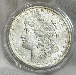 1883 O Brilliant Unc Morgan Silver Dollar US Mint $1 New Orleans Mint White Coin - Picture 1 of 2