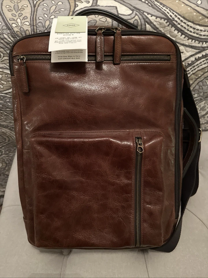 Fossil Buckner Backpack Cognac MBG9520222 Brand New - image 1 of 4