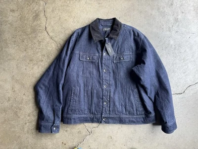 MSRP $495 NWT rag & bone Denim Eli Trucker Jacket sz XXL Indigo Blue - Image 1 of 3