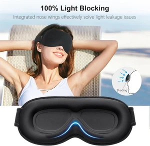 Gritin 3D Schlafmaske für Seitenschläfer, Upgrade Atmungsaktive Schlafbrille mit - Bild 1 von 9