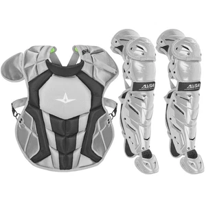 All-Star System 7 Axis NOCSAE Jugend Baseball Catcher's Gear Set - Silber - Bild 1 von 1