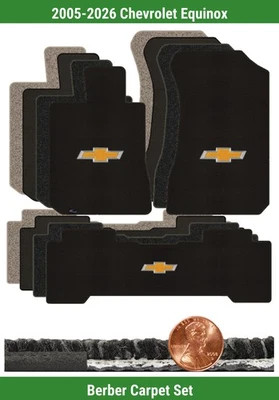Conjunto de tapete berbere personalizado para Chevrolet Equinox 05-26 com logotipo (3 peças) #CDS - Imagem 1 de 4