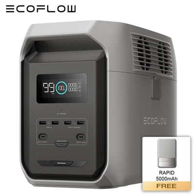 ECOFLOW DELTA 3 1536Wh LiFePO4 Portable Power Station 1800W for Outdoor Camping