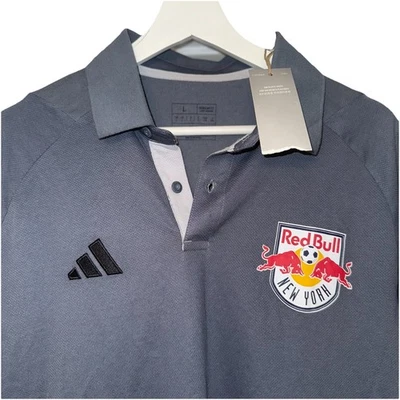 Camisa polo de golf Adidas Climacool gris para hombre New York Red Bulls (grande) Foto 1 de 4