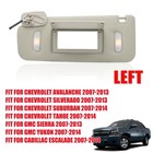 Left Side Sun Visor with Light & Mirror For Chevrolet Suburban Tahoe 2007-2014