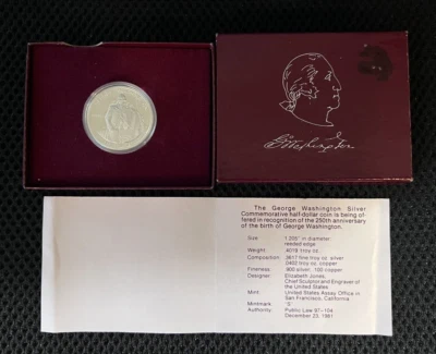 1732-1982 Proof George Washington Commemorative Half Dollar 90% Silver, GB3 - Image 1 of 3