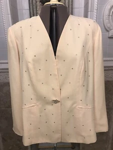 KATHERINE BISHOP. Talla 22. Chaqueta elegante amarilla con tachuelas de diamantes de imitación. Forrado. AL. - Imagen 1 de 7