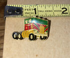 Vintage  Pin - Semi Truck Cab Green Red Yellow