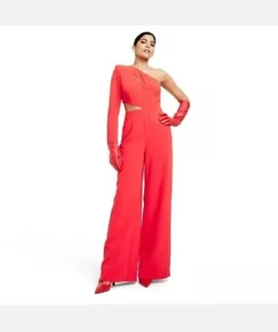 Sergio Hudson X Target Red One Shoulder Cutout Jumpsuit Size S NWOT - Picture 1 of 7