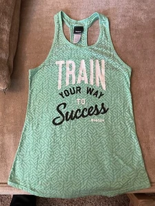 Reebok Damen XS grün Rundhals ärmellos Racerback sportliches Tank Top - Bild 1 von 2
