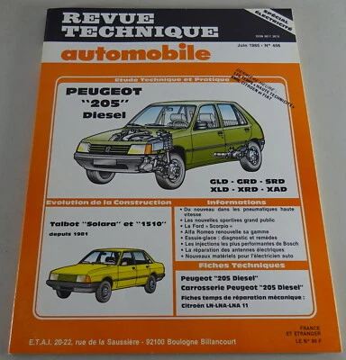 Manuale di Riparazione Revue Tecnica Peugeot 205 / Talbot Solara & 1510 6/1985 - Immagine 1 di 3