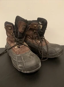 Kamik Fargo Mens Waterproof Insulated Winter Boots Size 10 Brown Suede Rubber - Picture 1 of 12